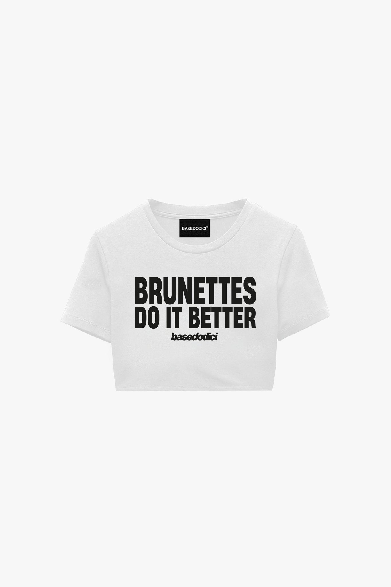 Baby Tee "DIVA" Brunettes White - BASEDODICI®