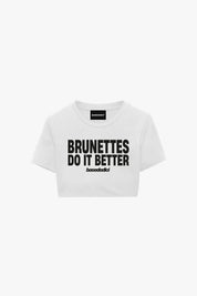 Baby Tee "DIVA" Brunettes White - BASEDODICI®