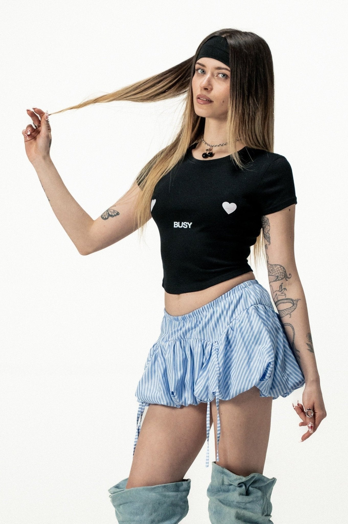 Baby Tee "DIVA" Busy Black - BASEDODICI®