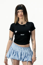 Baby Tee "DIVA" Busy Black - BASEDODICI®