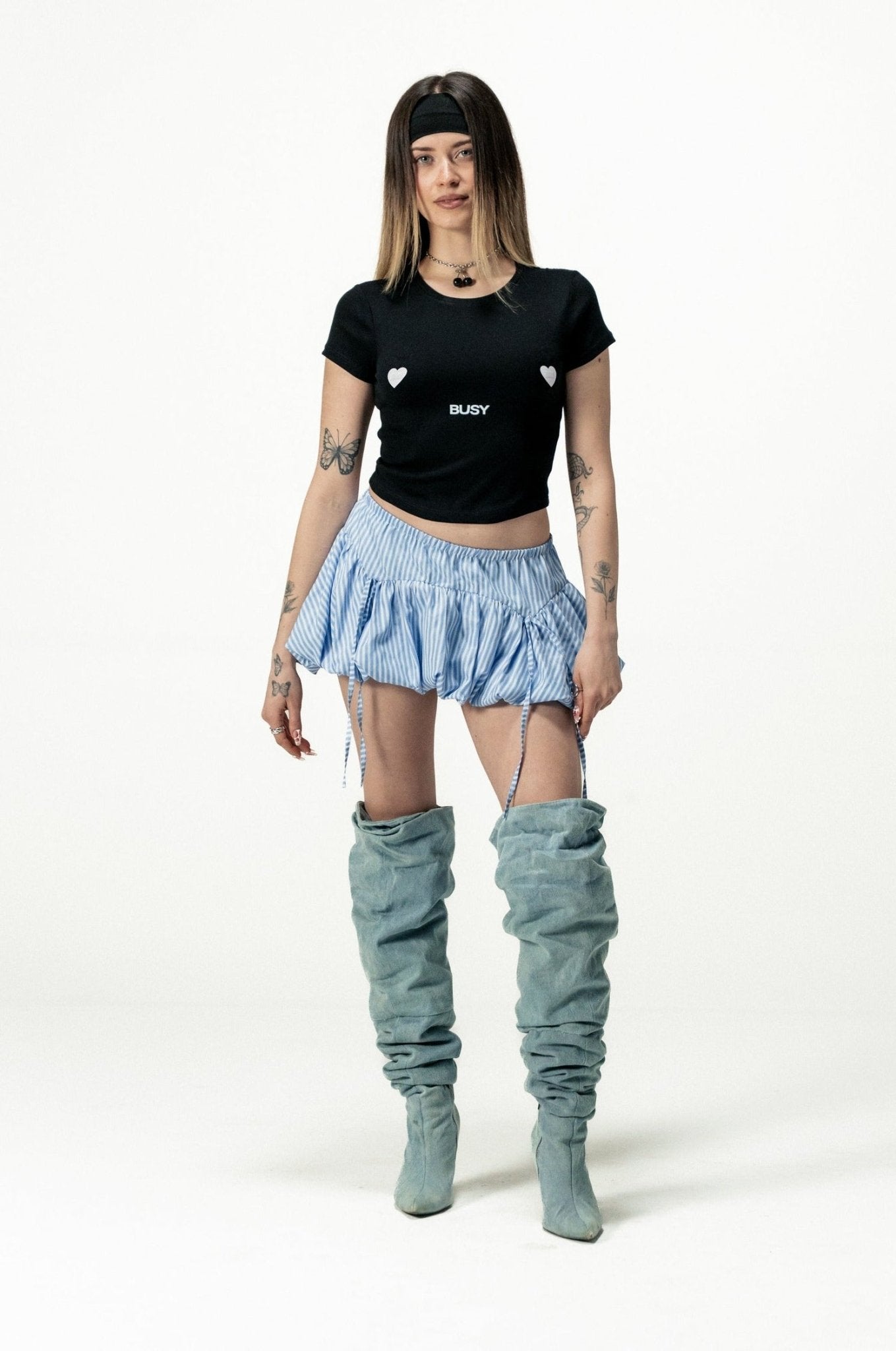 Baby Tee "DIVA" Busy Black - BASEDODICI®