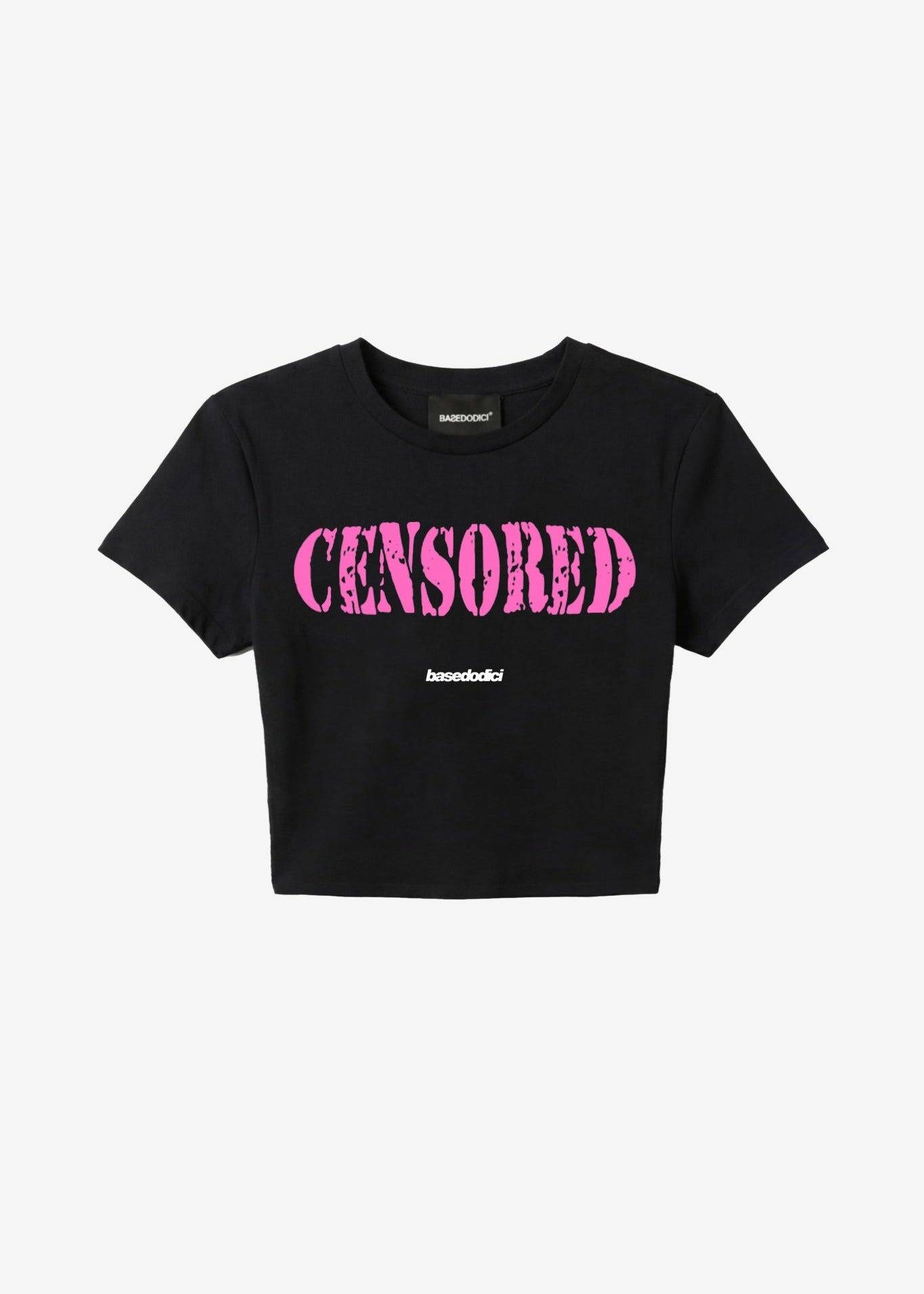 Baby Tee "DIVA" Censored Black - BASEDODICI®