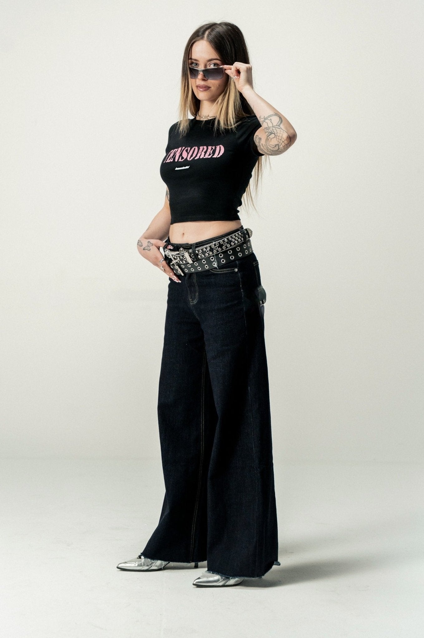 Baby Tee "DIVA" Censored Black - BASEDODICI®