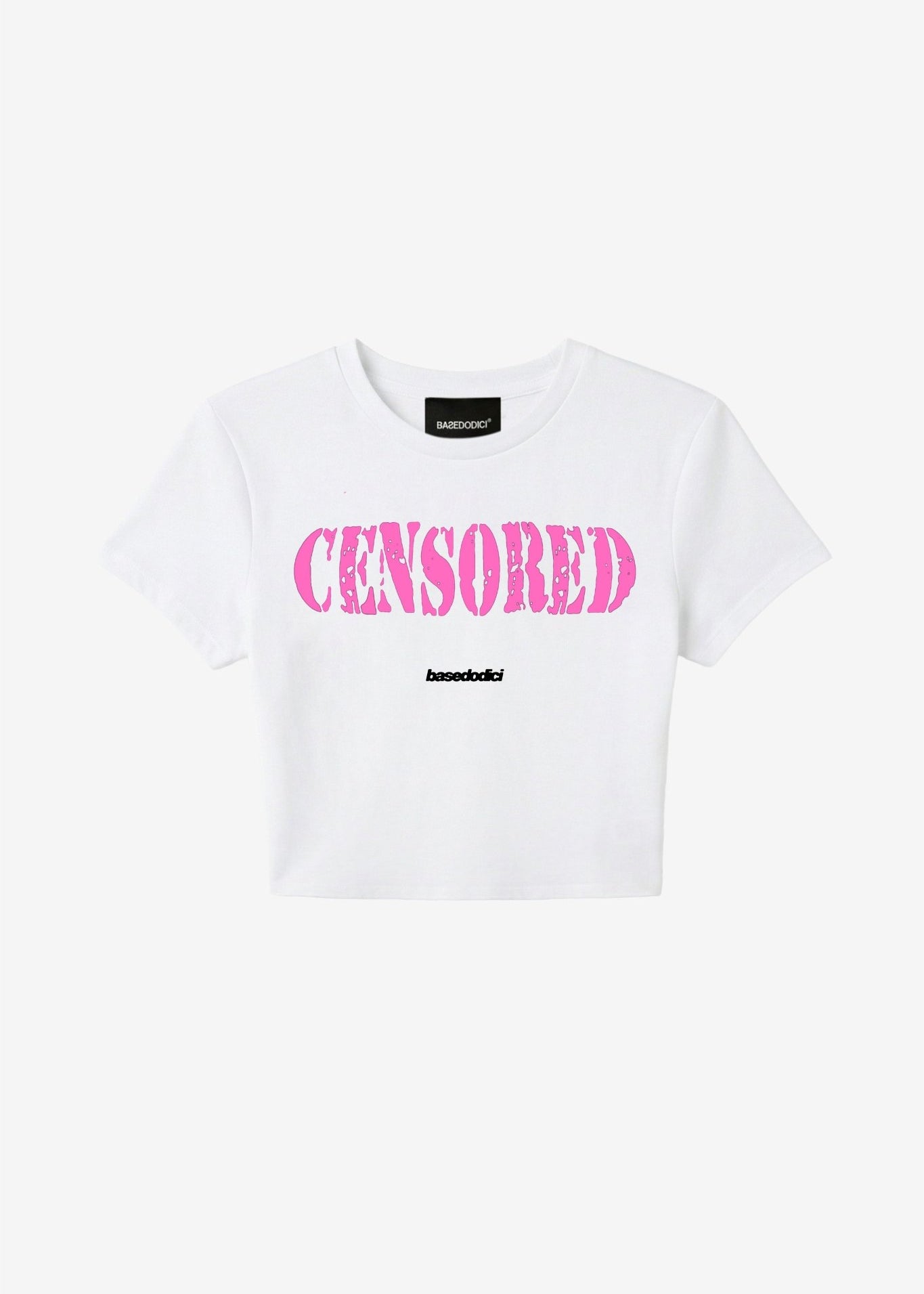 Baby Tee "DIVA" Censored White - BASEDODICI®