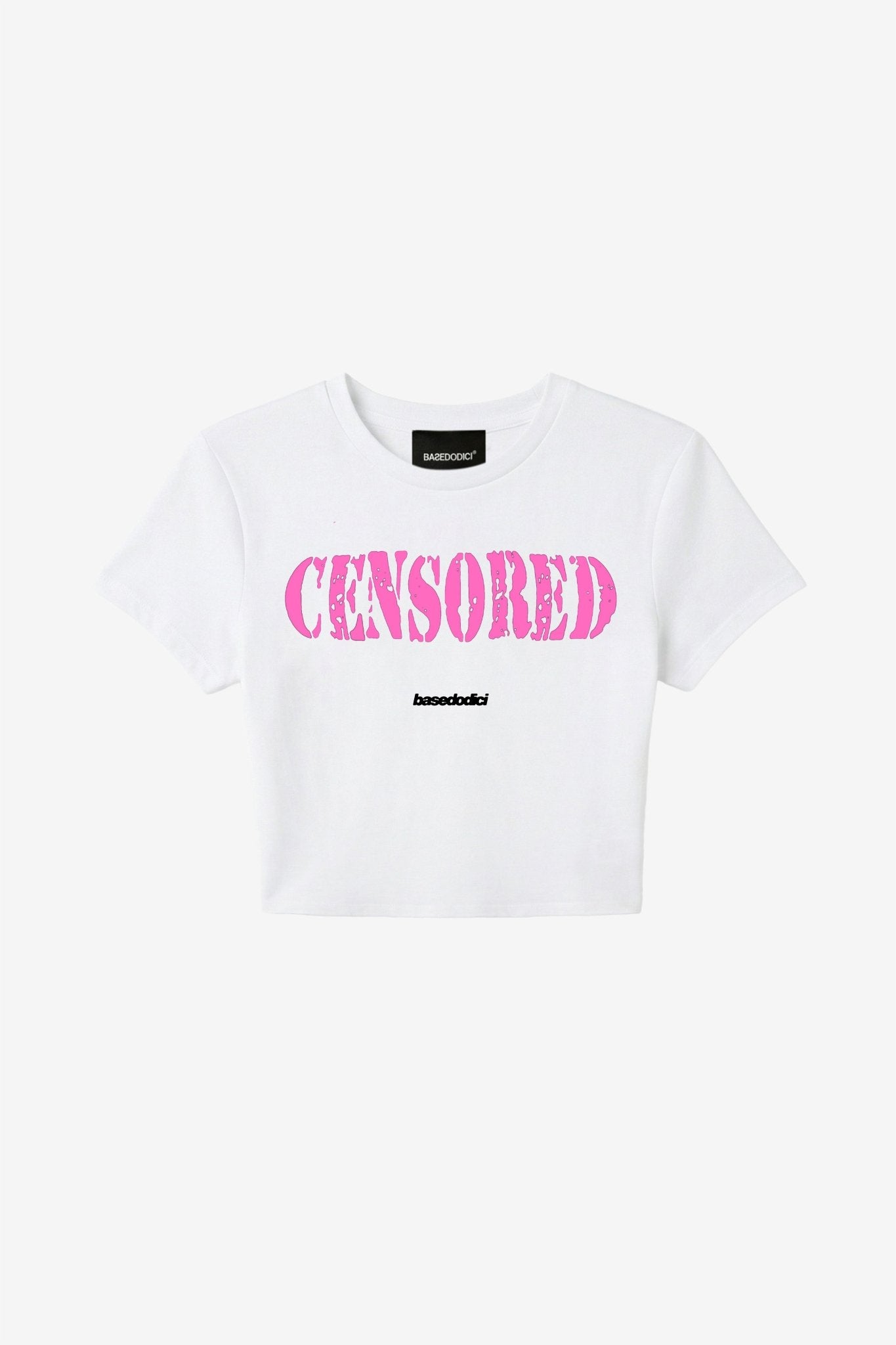 Baby Tee "DIVA" Censored White - BASEDODICI®