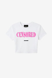 Baby Tee "DIVA" Censored White - BASEDODICI®