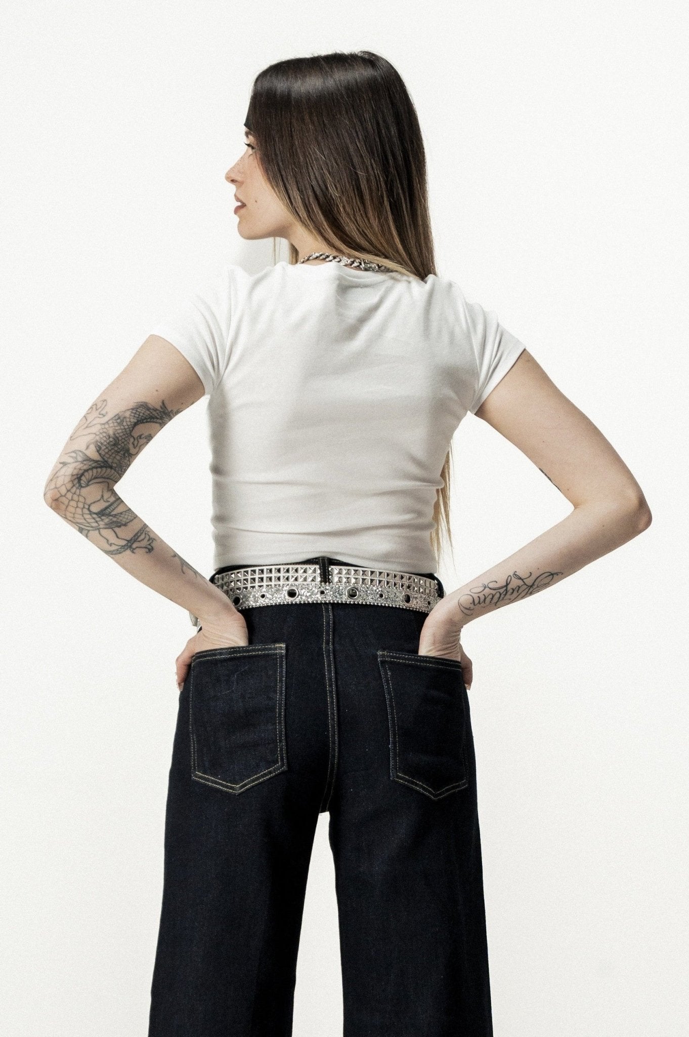Baby Tee "DIVA" Censored White - BASEDODICI®