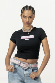Baby Tee "DIVA" Click Black - BASEDODICI®