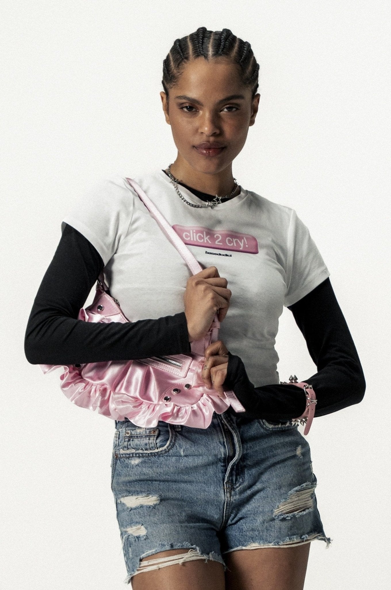Baby Tee "DIVA" Click White - BASEDODICI®