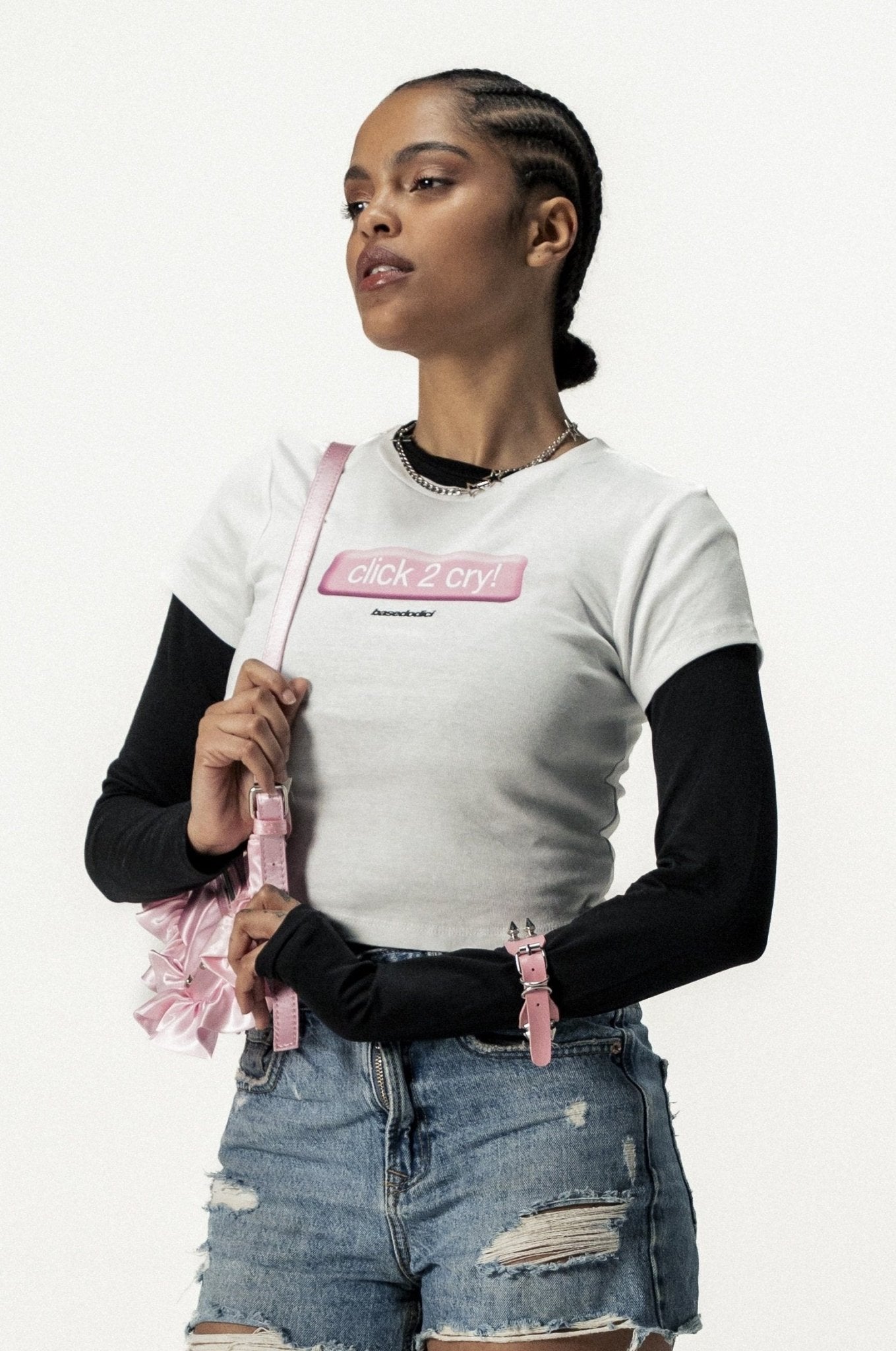 Baby Tee "DIVA" Click White - BASEDODICI®