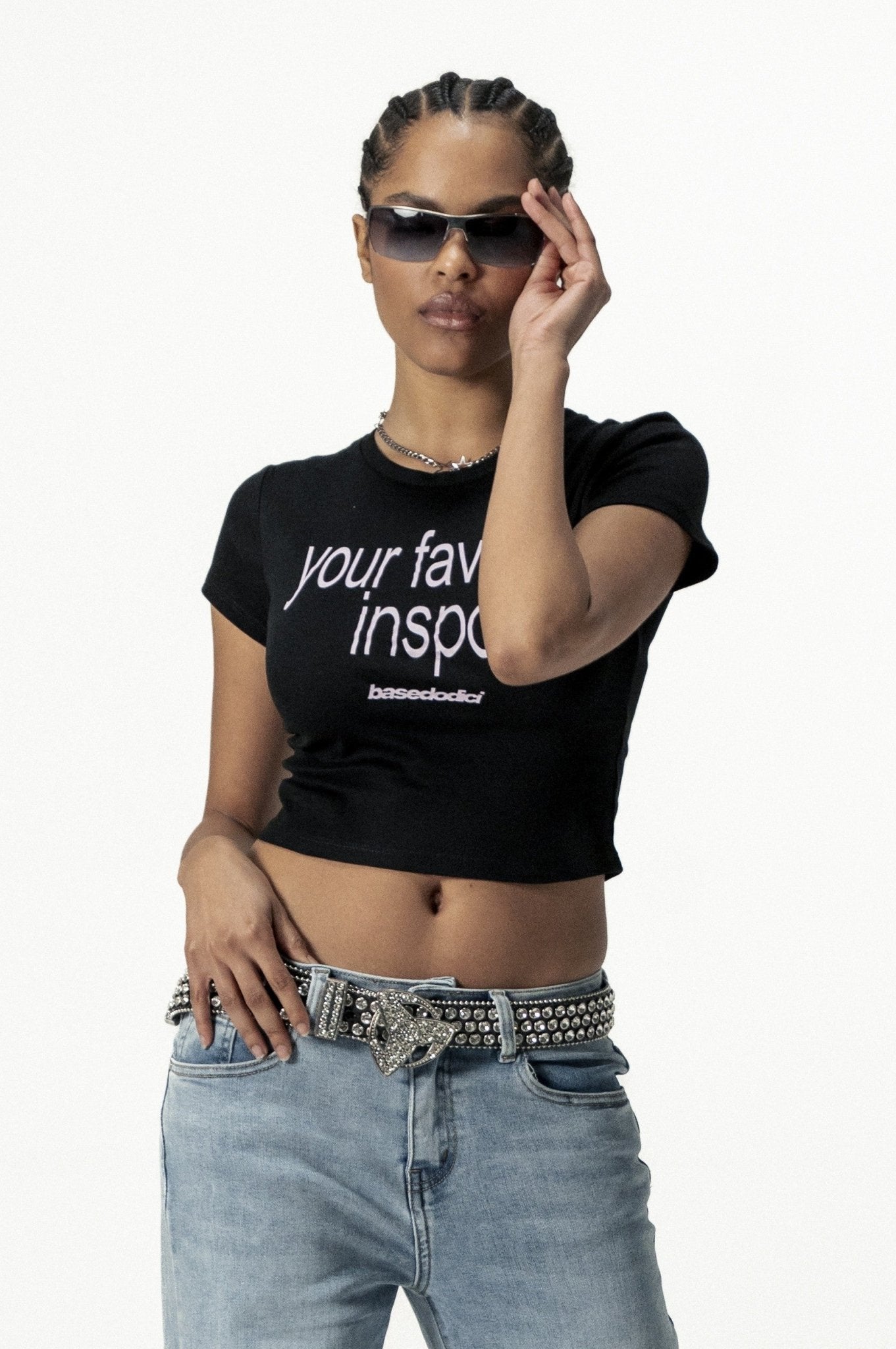 Baby Tee "DIVA" FavInspo Black - BASEDODICI®