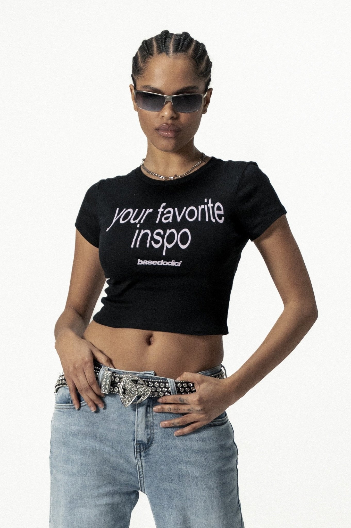 Baby Tee "DIVA" FavInspo Black - BASEDODICI®