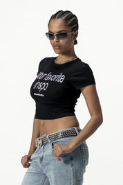 Baby Tee "DIVA" FavInspo Black - BASEDODICI®