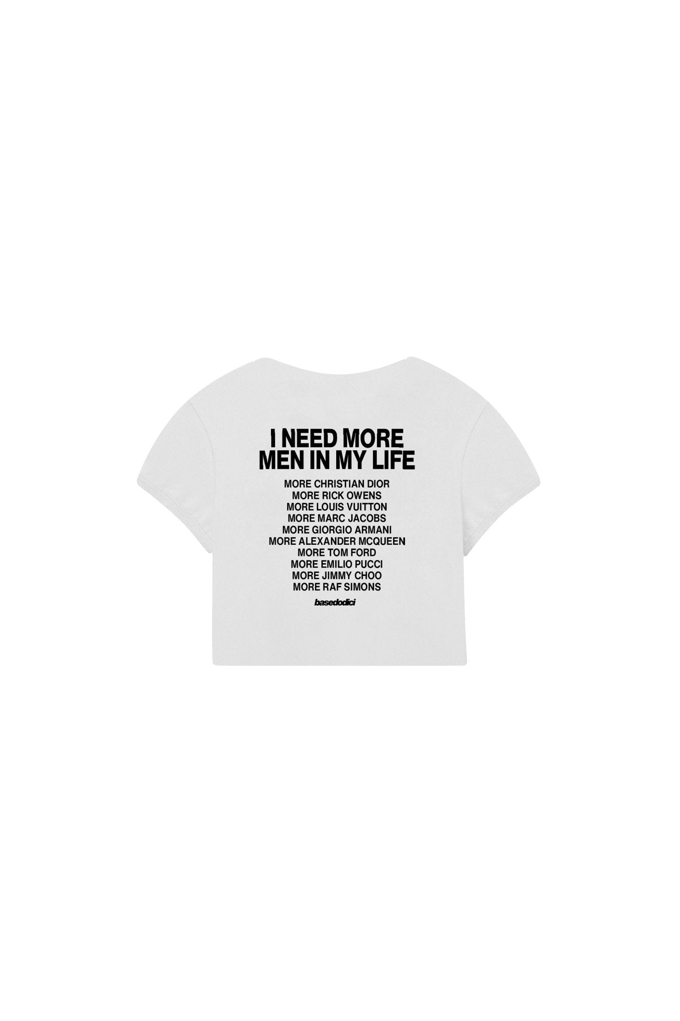 Baby Tee “DIVA” More Men White - BASEDODICI®