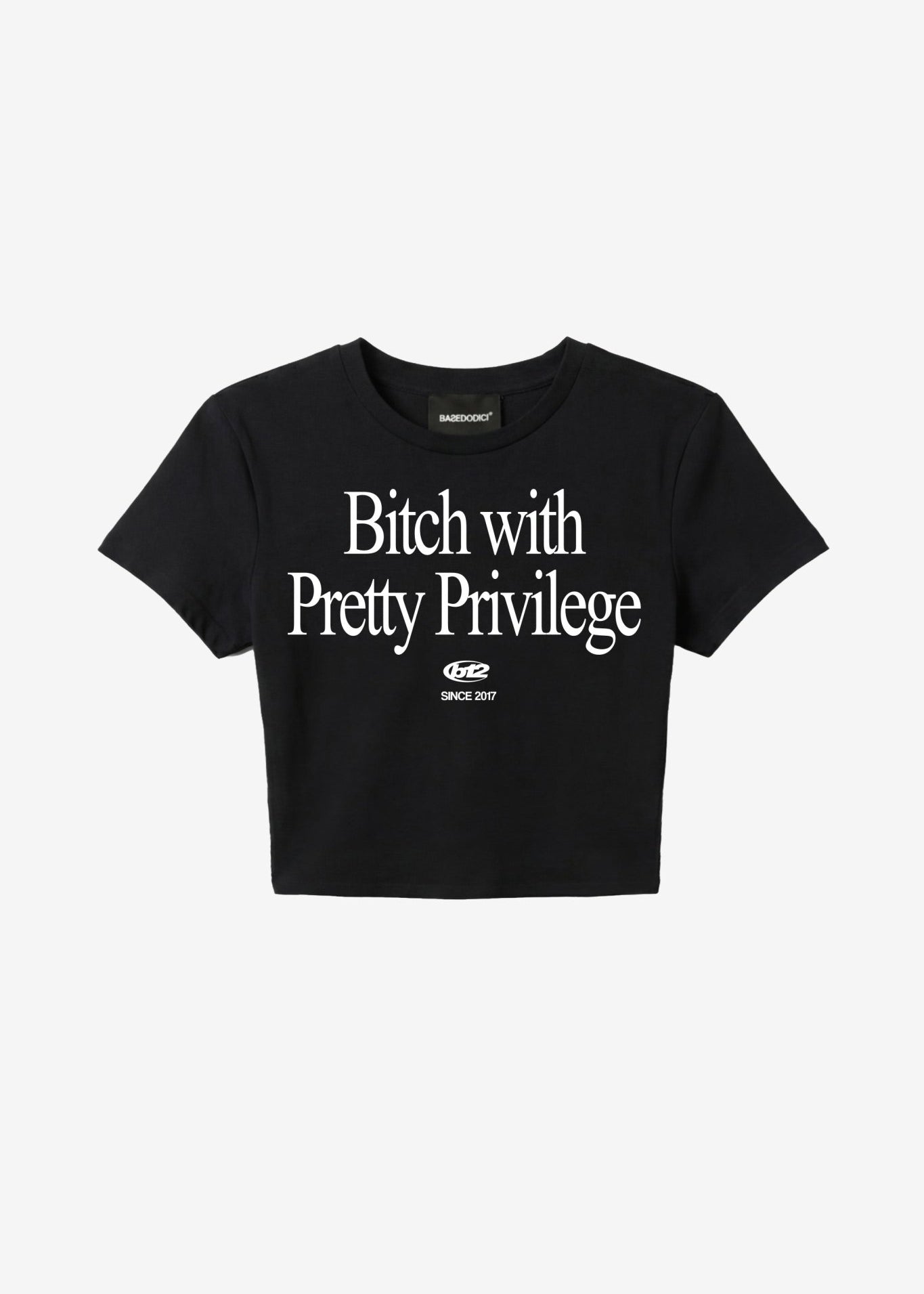 Baby Tee "DIVA" Privilege Black - BASEDODICI®