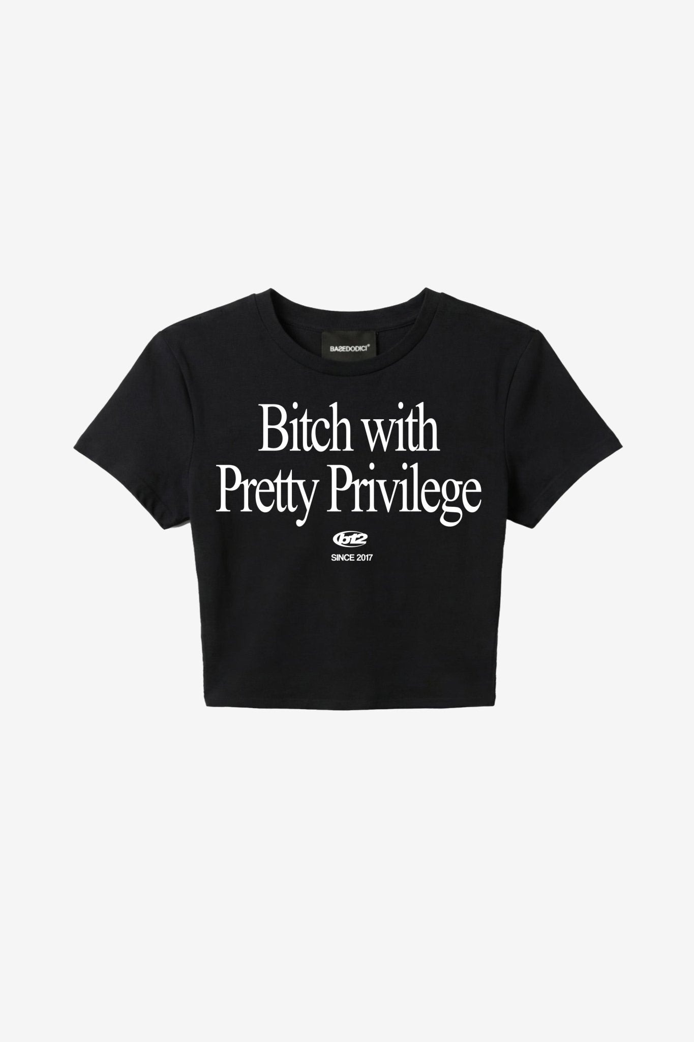 Baby Tee "DIVA" Privilege Black - BASEDODICI®