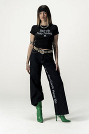 Baby Tee "DIVA" Privilege Black - BASEDODICI®