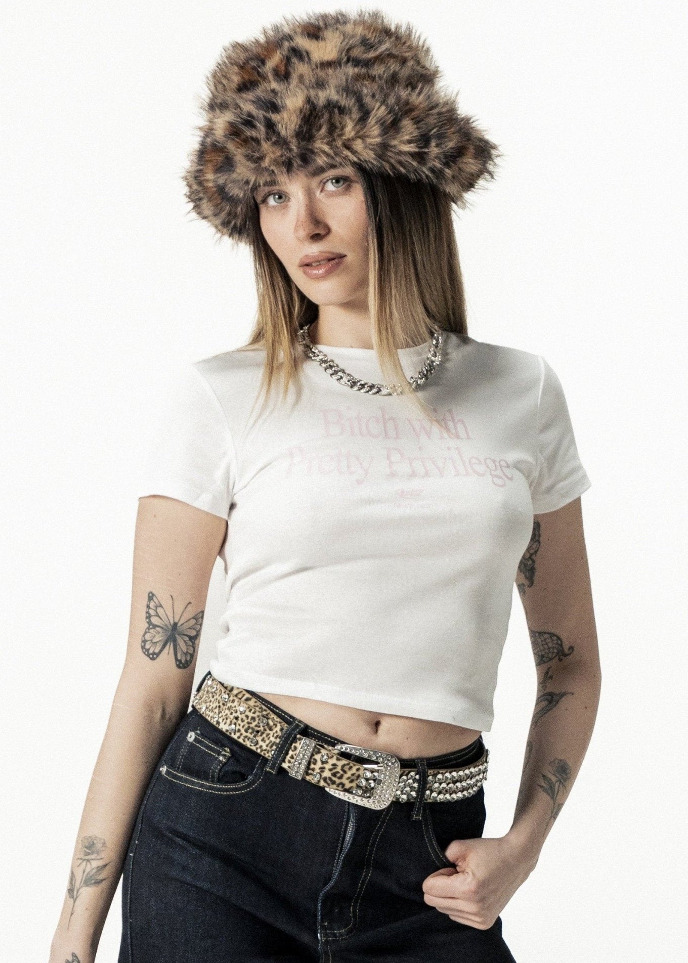 Baby Tee "DIVA" Privilege White - BASEDODICI®