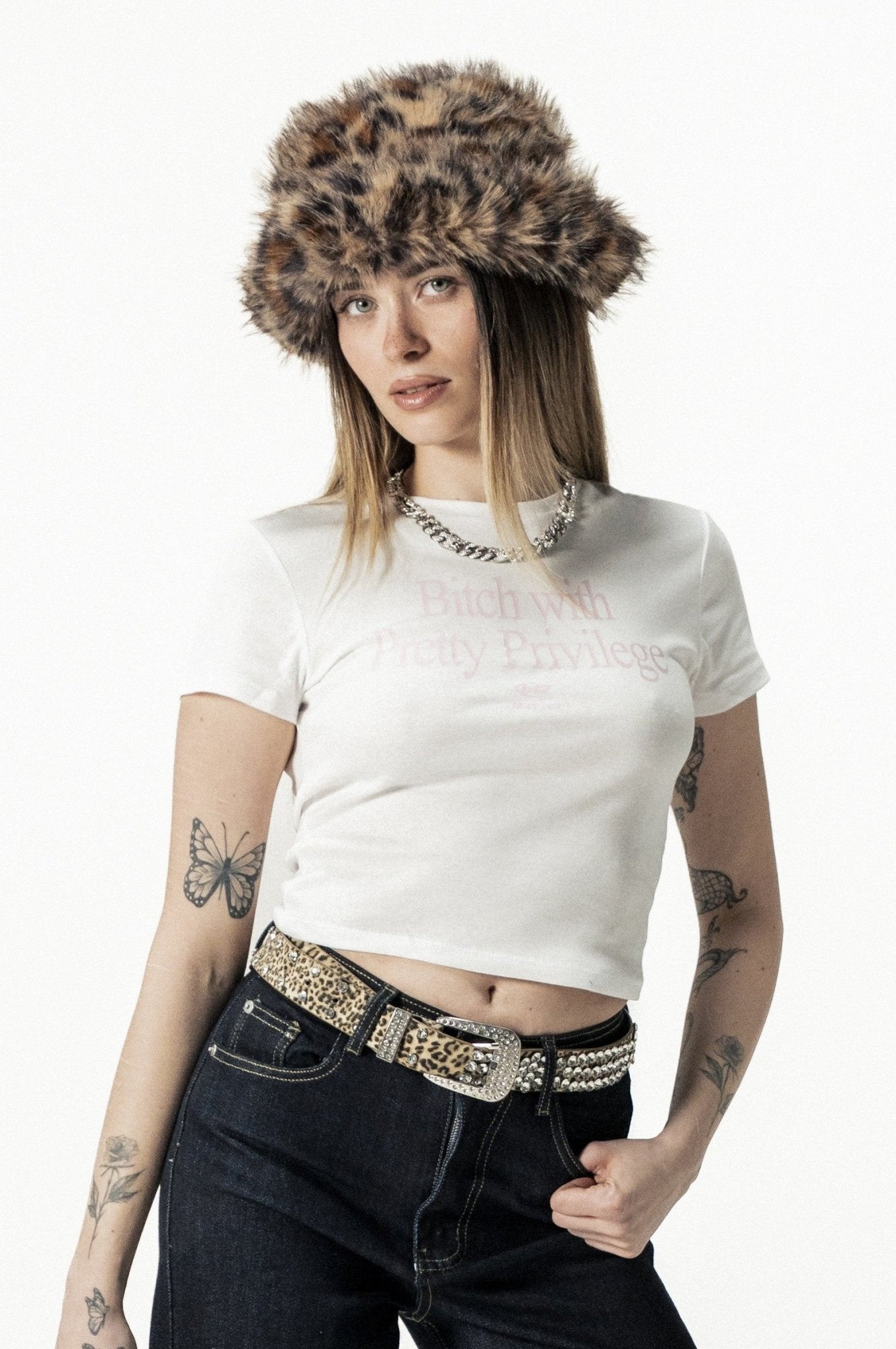 Baby Tee "DIVA" Privilege White - BASEDODICI®