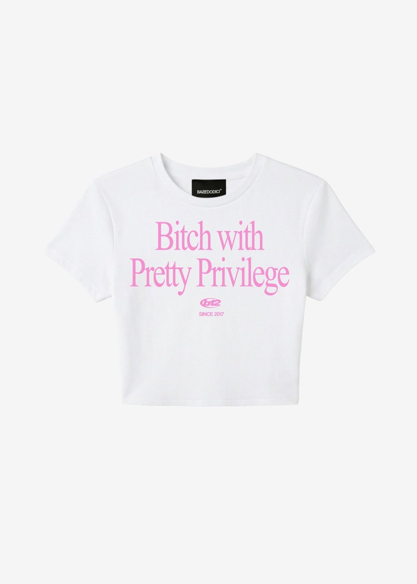 Baby Tee "DIVA" Privilege White - BASEDODICI®
