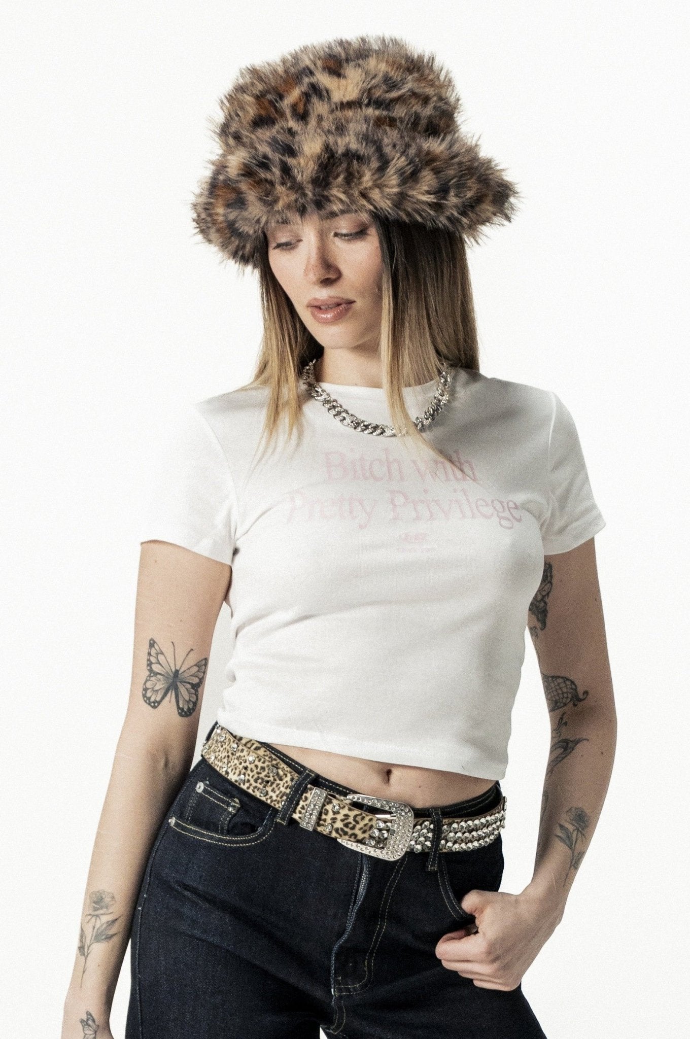 Baby Tee "DIVA" Privilege White - BASEDODICI®