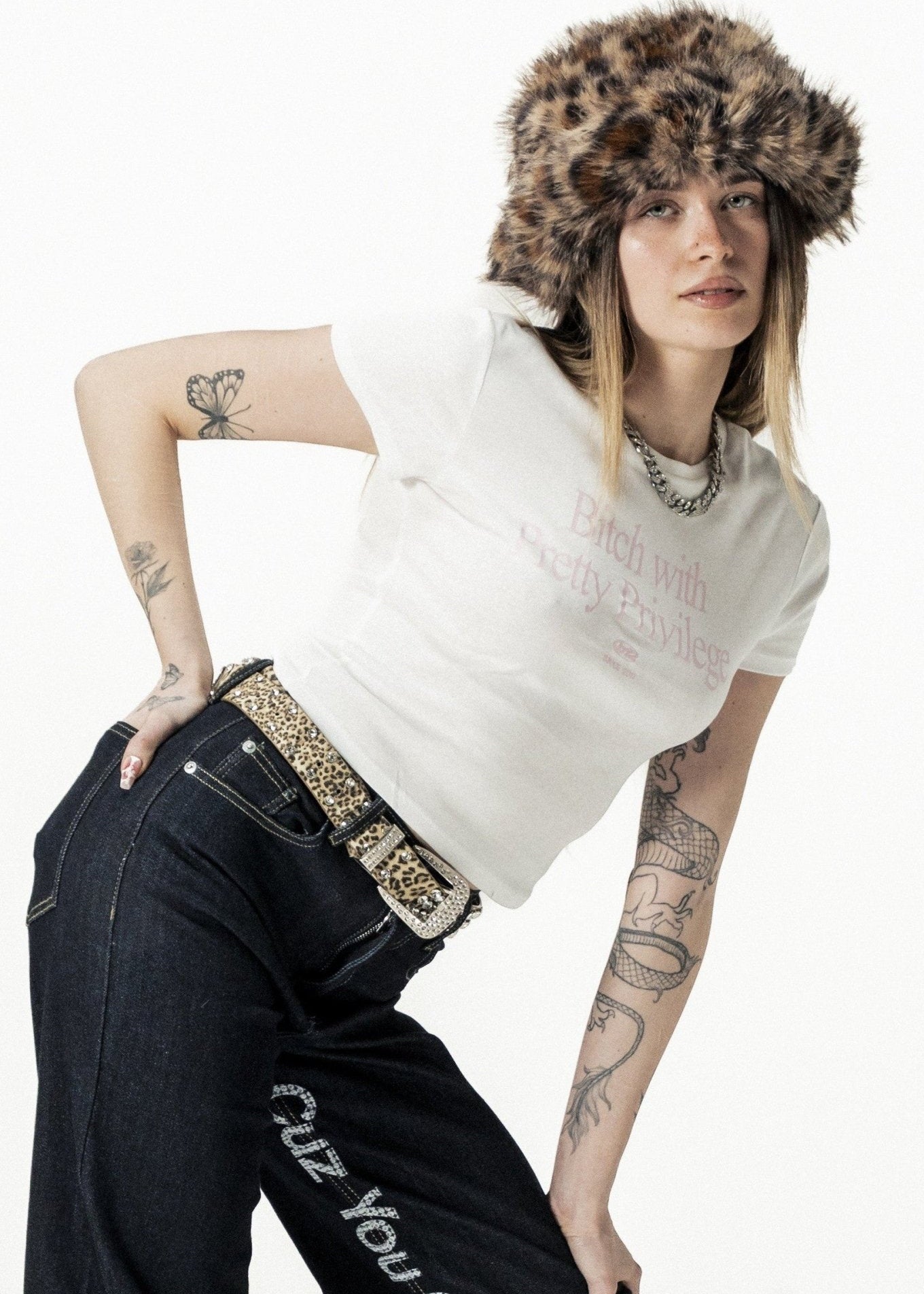 Baby Tee "DIVA" Privilege White - BASEDODICI®