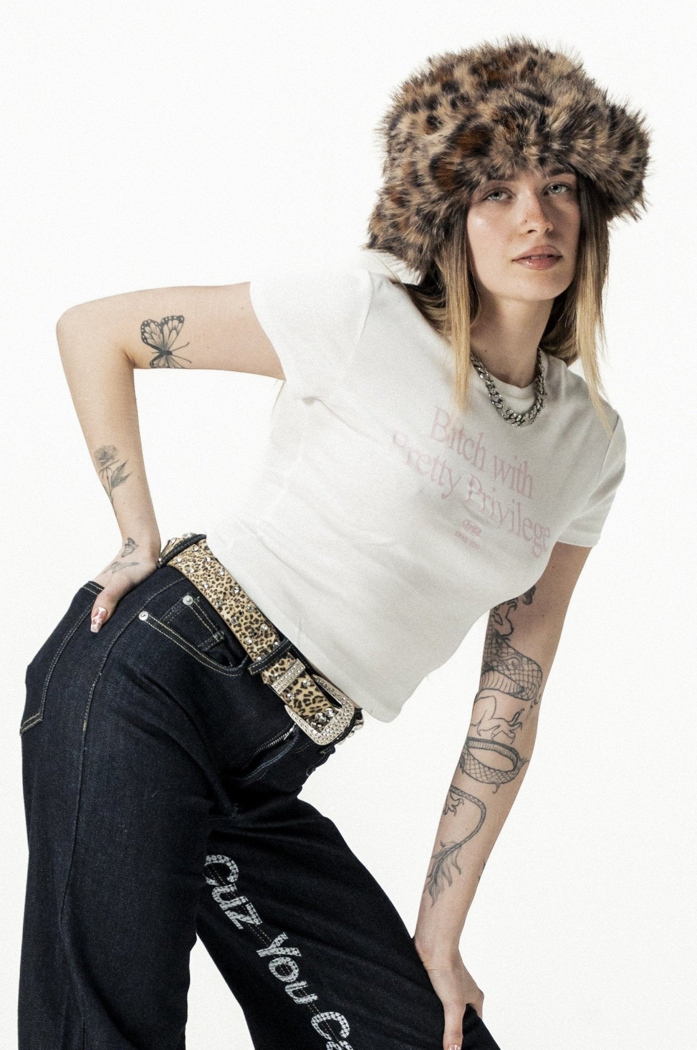 Baby Tee "DIVA" Privilege White - BASEDODICI®