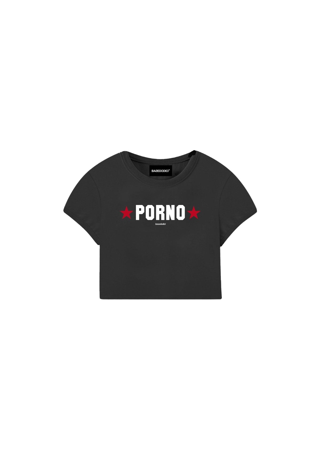 Baby Tee “DIVA” P*rno Black - BASEDODICI®