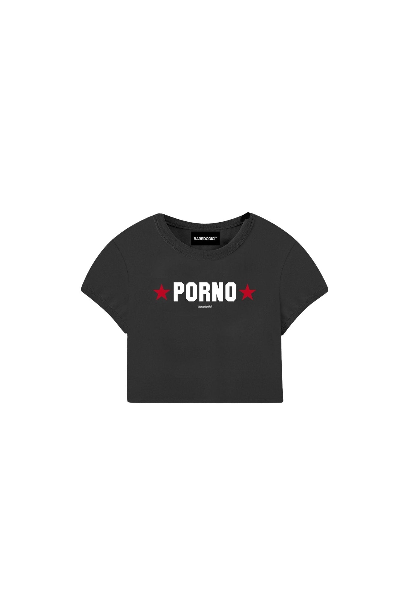Baby Tee “DIVA” P*rno Black - BASEDODICI®