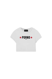 Baby Tee “DIVA” P*rno White - BASEDODICI®