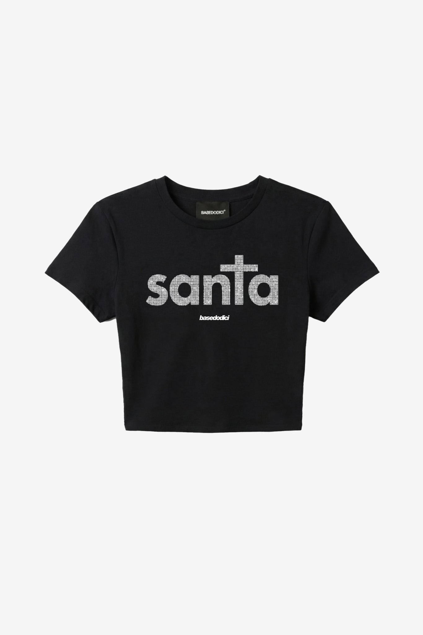 Baby Tee "DIVA" Santa Black/Grillz - BASEDODICI®