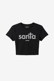 Baby Tee "DIVA" Santa Black/Grillz - BASEDODICI®
