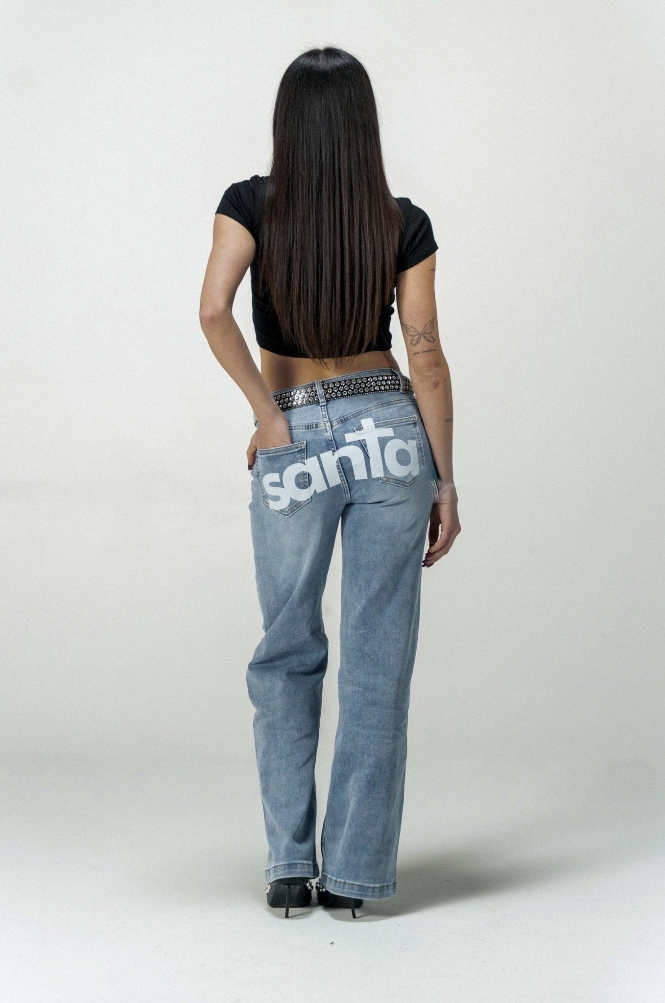 Baby Tee "DIVA" Santa Black/Grillz - BASEDODICI®