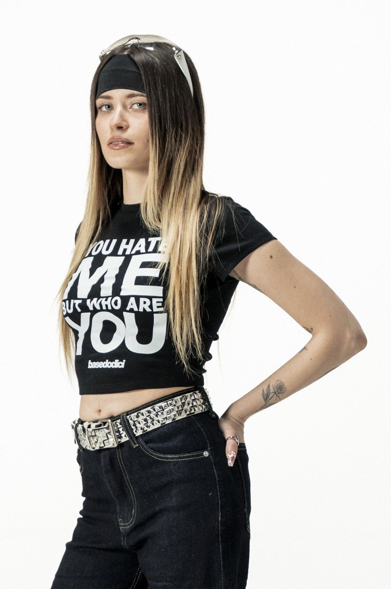 Baby Tee "DIVA" WhoAreYou Black - BASEDODICI®
