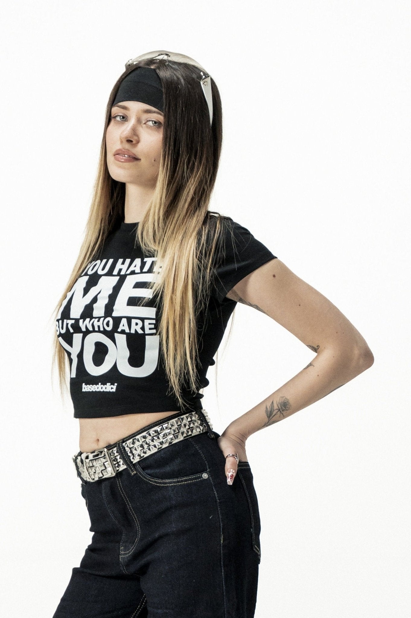 Baby Tee "DIVA" WhoAreYou Black - BASEDODICI®