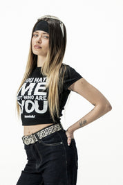 Baby Tee "DIVA" WhoAreYou Black - BASEDODICI®