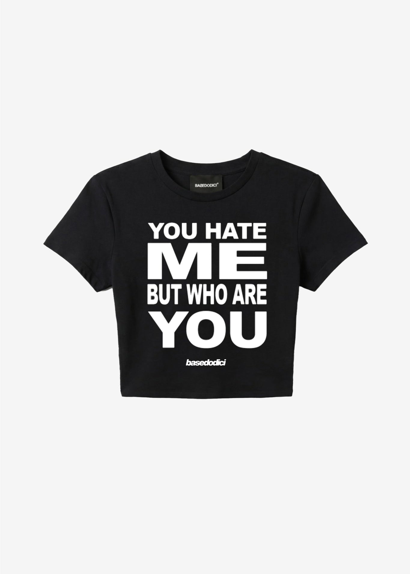 Baby Tee "DIVA" WhoAreYou Black - BASEDODICI®
