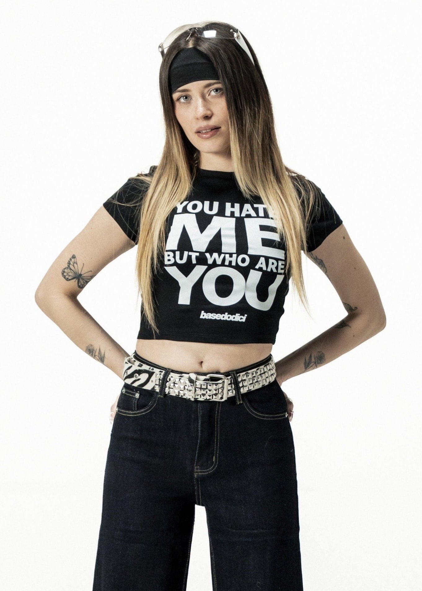 Baby Tee "DIVA" WhoAreYou Black - BASEDODICI®