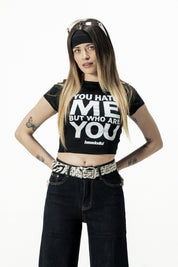 Baby Tee "DIVA" WhoAreYou Black - BASEDODICI®
