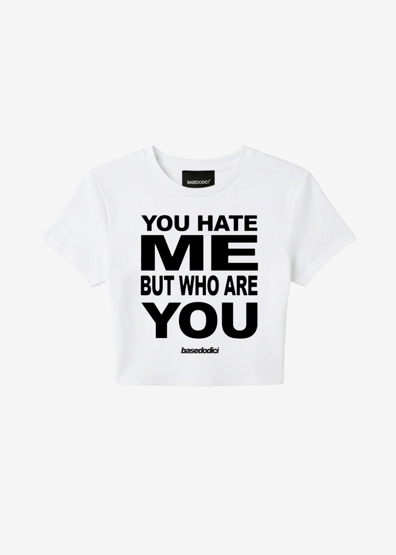 Baby Tee "DIVA" WhoAreYou White - BASEDODICI®