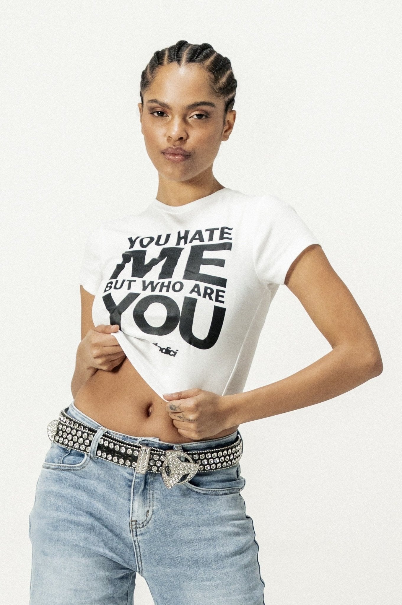 Baby Tee "DIVA" WhoAreYou White - BASEDODICI®