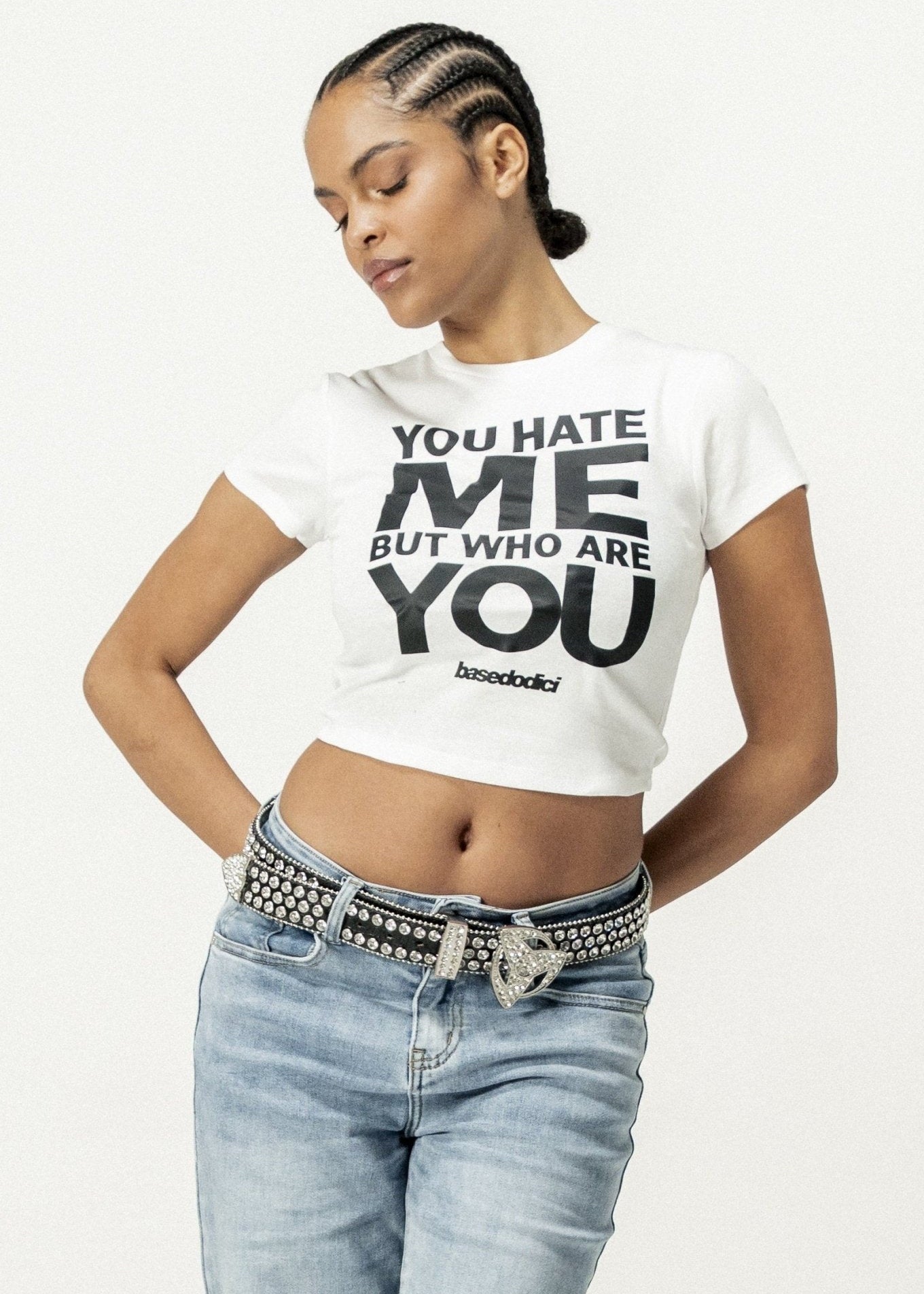 Baby Tee "DIVA" WhoAreYou White - BASEDODICI®