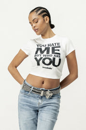 Baby Tee "DIVA" WhoAreYou White - BASEDODICI®
