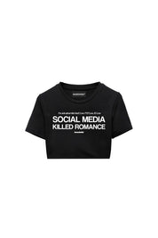 Baby Tee "KILLED ROMANCE" Black - BASEDODICI®