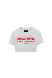 Baby Tee "KILLED ROMANCE" White - BASEDODICI®