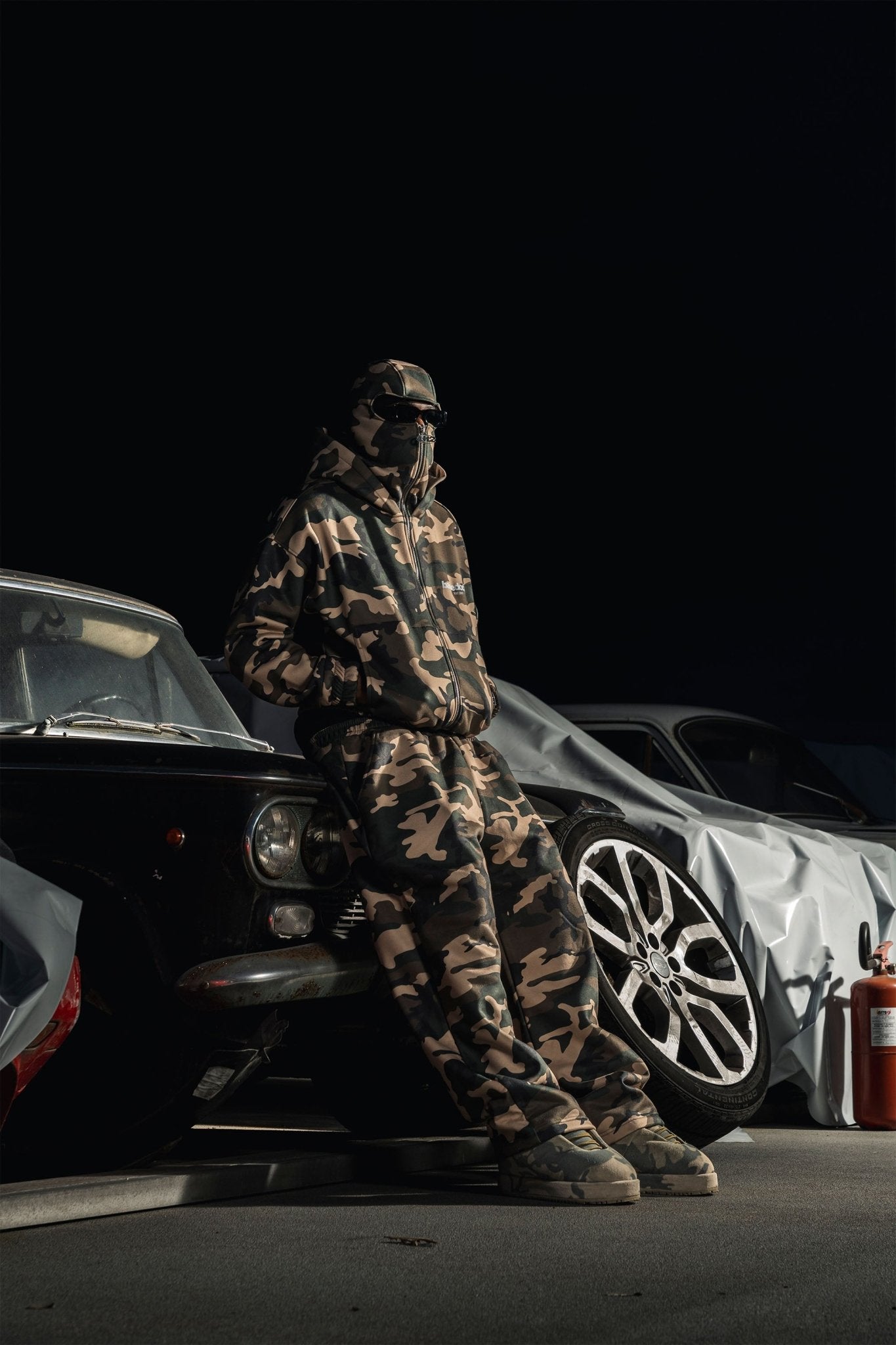 Balaclava Full Zip "DETROIT" Camo Green - BASEDODICI®