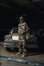 Balaclava Full Zip "DETROIT" Camo Green - BASEDODICI®