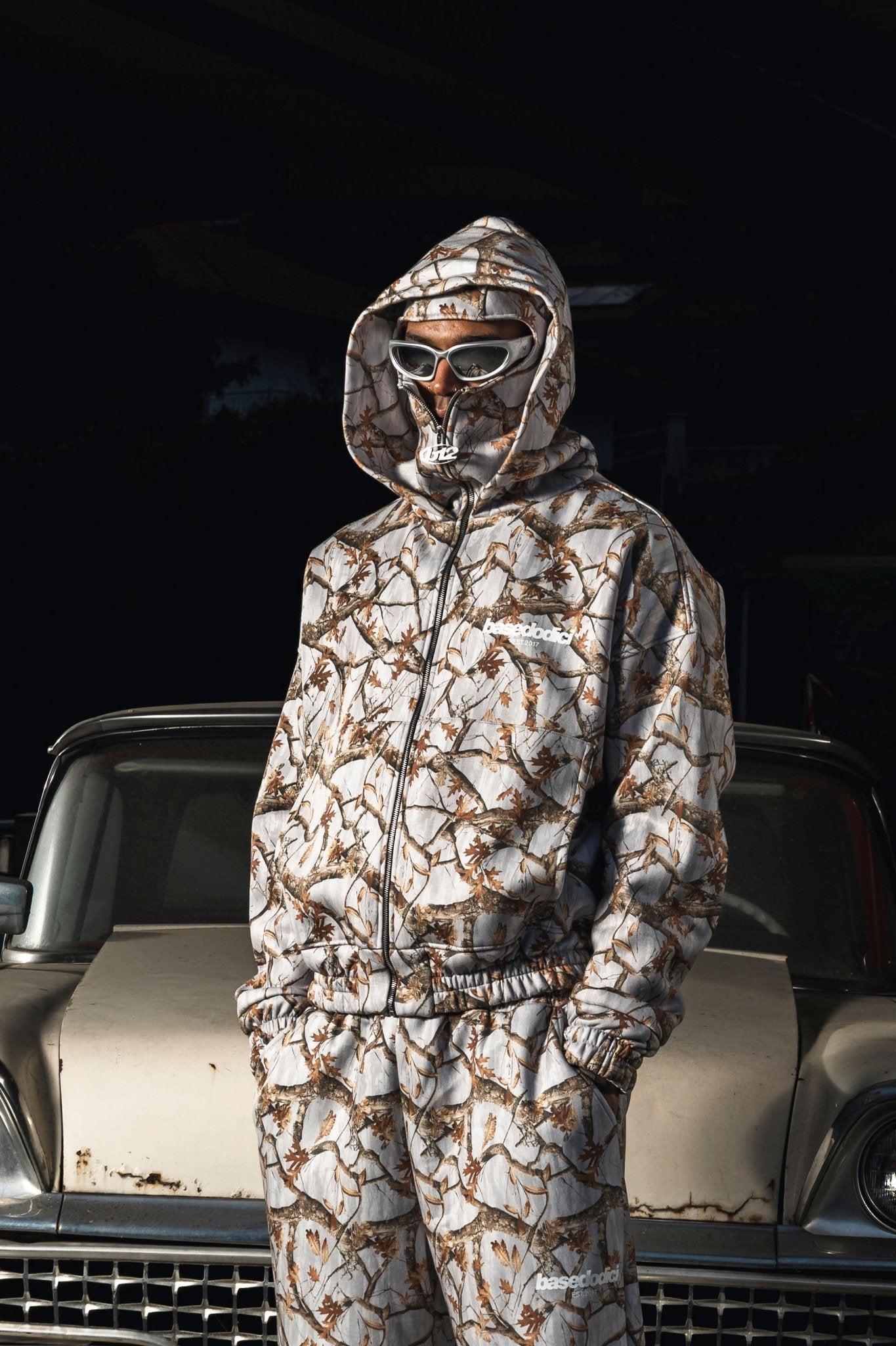 Balaclava Full Zip "DETROIT" Forest Grey - BASEDODICI®