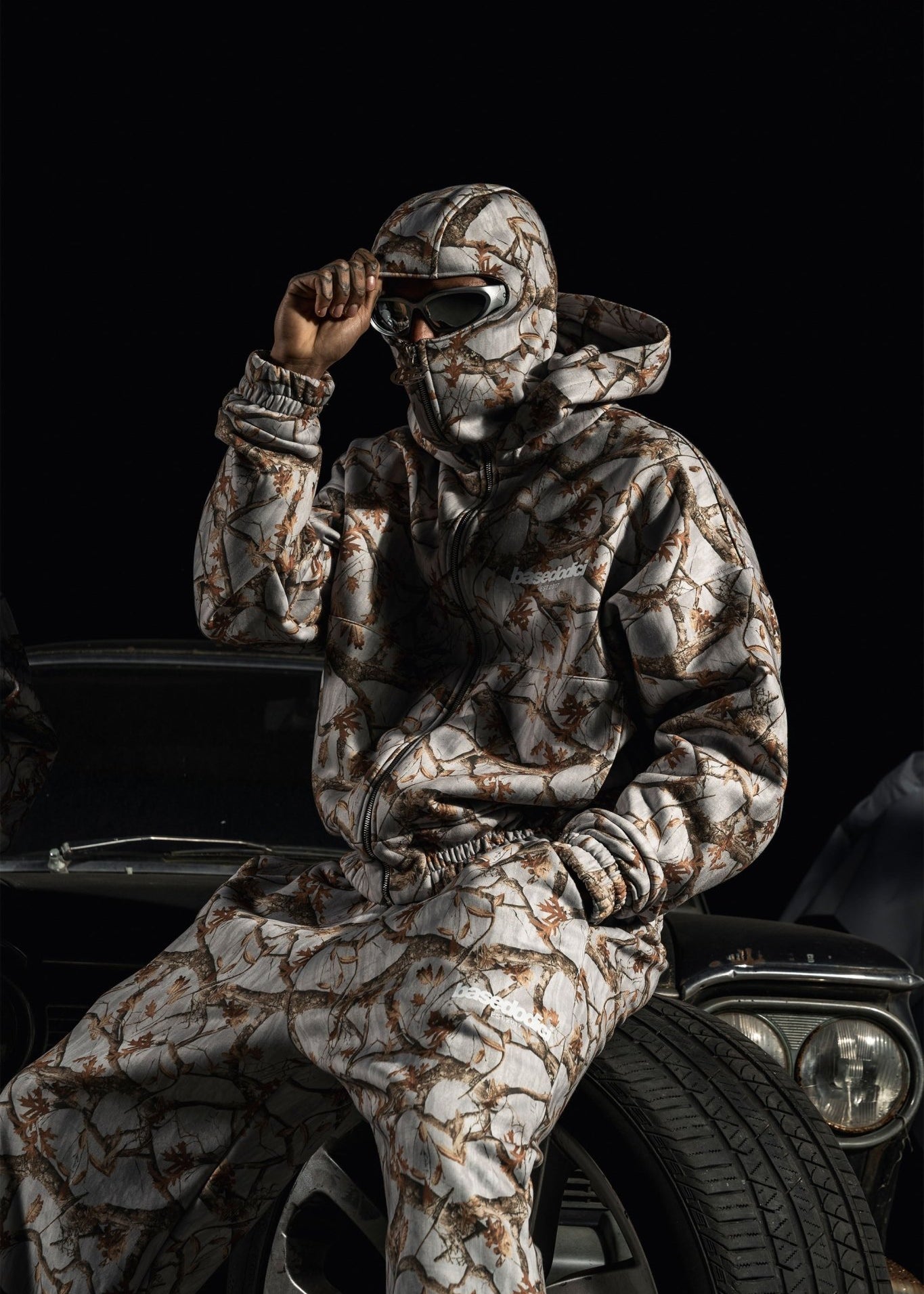 Balaclava Full Zip "DETROIT" Forest Grey - BASEDODICI®