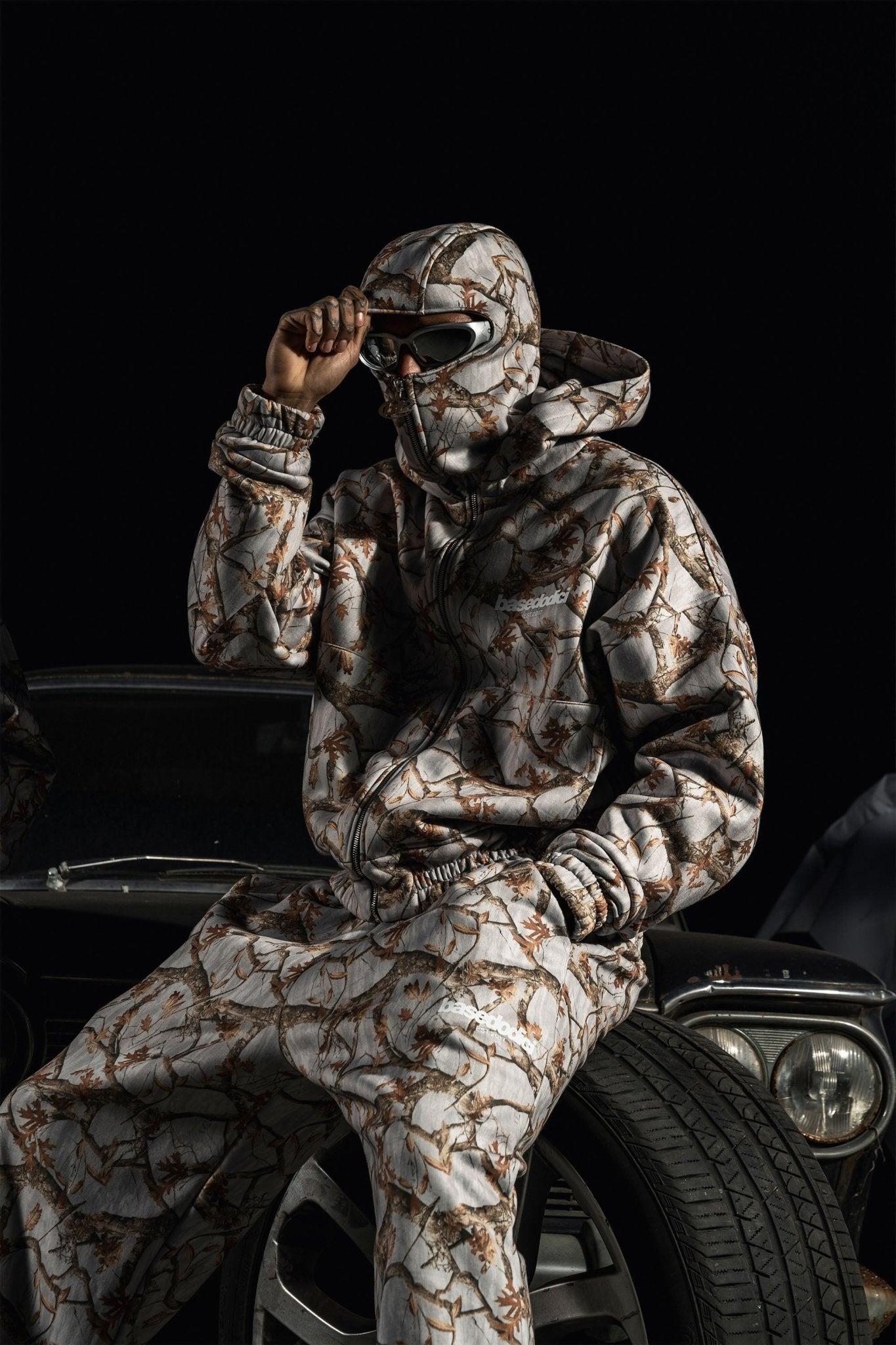 Balaclava Full Zip "DETROIT" Forest Grey - BASEDODICI®